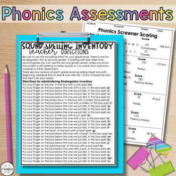 Preview of Science of Reading Phonics Assessments Bundle