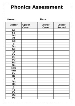 Preview of Phonics Assessment