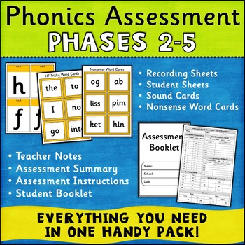 Preview of Phonics Assessment Phases 2-5 UK Teaching Resources
