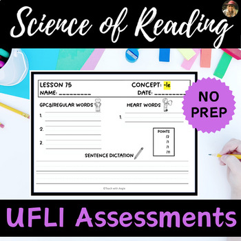 Preview of UFLI Inspired | Progress Monitoring | Assessment Sheets | Science of Reading