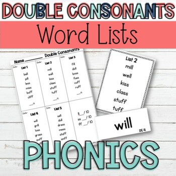 Word Study List — Double Consonant Words