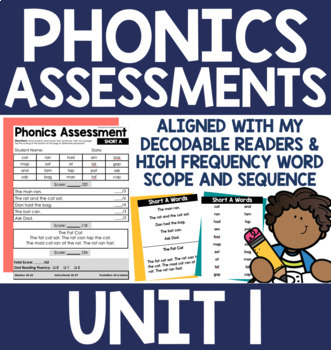 Preview of Phonics Assessments - Mastery Quick Checks - Science of Reading Unit 1