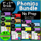 Phonics BUNDLE: 1st & 2nd Grade Phonics Review Worksheets