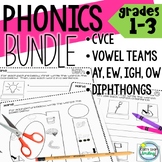 Phonics BUNDLE Long Vowels Worksheets & Activities Incl Vo