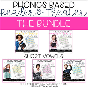 Preview of Reader's Theater-Phonics Centers-Short Vowels-CVCs-Word Families Bundle