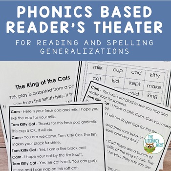 Preview of Phonics Based Reader’s Theater for Reading and Spelling Generalizations