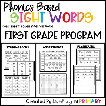 Preview of Phonics Based Sight Words (SOR) - First Grade