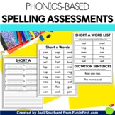 Phonics Based Spelling Assessments for 1st Grade