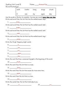 Grade 2 - 3 - Phonics Spelling Level Two - 9 Spelling Units - Printable ...