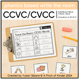Phonics Based Trace/Write the Room: CCVC/CVCC Words (Blends)