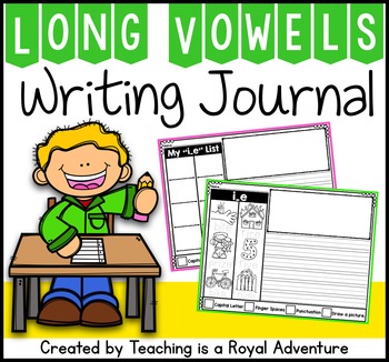 Preview of Phonics-Based Writing Journal Prompts: Long Vowels