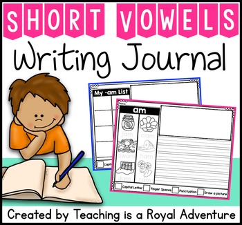 Preview of Phonics-Based Writing Journal Prompts: Short Vowel Word Families