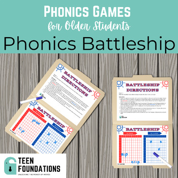 Preview of Phonics Battleship | Phonics Games for Older Students | SOR