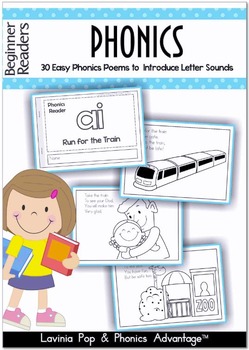Preview of Phonics Beginner Readers 30 Easy Phonics Poems to Introduce Letter Sounds