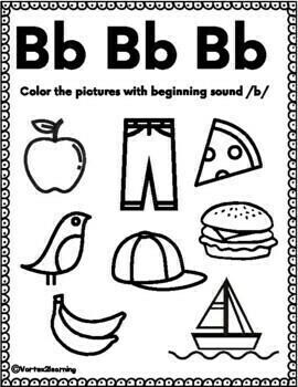 Phonics-Beginning Letter Sounds-Reading, Coloring and Writing | TPT
