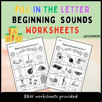 Phonics Beginning Sounds Fill In The Letter Worksheets 