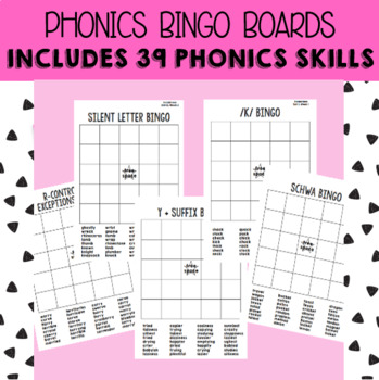 Preview of Phonics Bingo Boards
