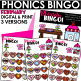 Phonics Bingo Digital and Print | FEBRUARY