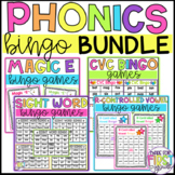 Phonics Bingo Games BUNDLE: Phonics Literacy Centers
