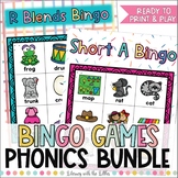 Bingo Phonics Games Bundle | Digraphs, Blends, Short Vowel