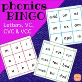 Phonics Bingo - Letters, VC, CVC & VCC