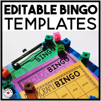 Editable Phonics Bingo Templates by Coreas Creations | TpT