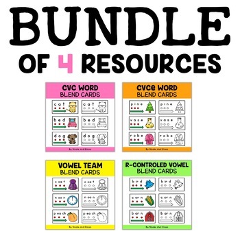 Preview of Phonics Blend Cards Bundle