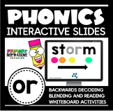 Phonics Blending Slides Science of Reading - R controlled OR