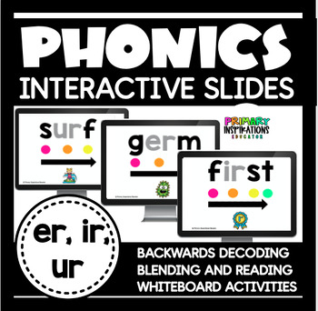 Preview of Phonics Blending Slides ir,ur,er Science Of Reading- R Controlled Vowels