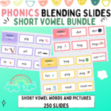Phonics Blending Slides with Pictures- CVC Mixed Short Vow