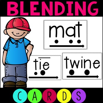 Preview of #HelloPrimarySale Phonics Blending Word Cards for RTI Includes Digital File