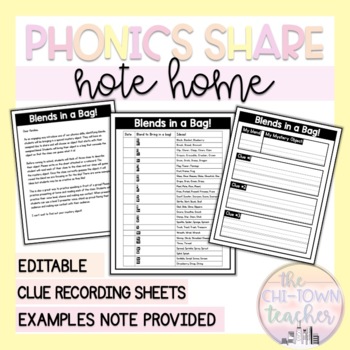 Preview of Phonics Blends Activity Note