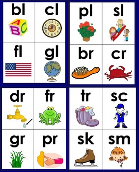 Phonics Blends and Digraphs Flashcards by Tchrgrl | TpT