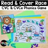 Phonics Board Game CVC and VCE Zoo Themed Center Activity 