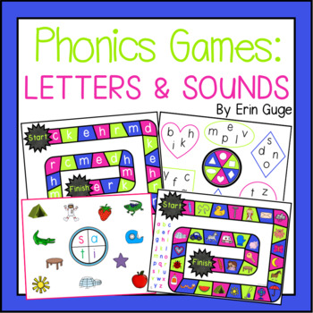 Phonics Board Games: Letter Recognition, Letter Sounds, and Beginning