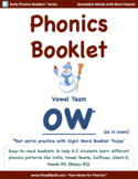 Phonics Booklet 16 - 'ow' as in 'snow' (Vowel Teams)