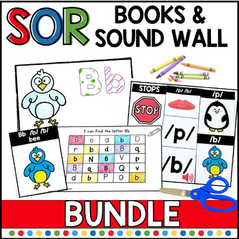 Preview of Phonics Books and Sound Wall BUNDLE SOR