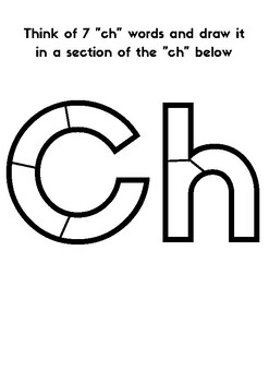 Preview of Phonics "CH" worksheet/activity