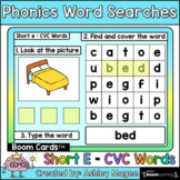 Phonics CVC Word Search & Type - Short E Boom Cards Distan