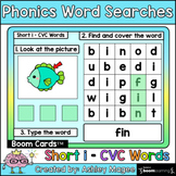 Phonics CVC Word Search & Type - Short I Boom Cards Distan