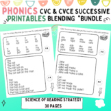 Phonics CVC and CVCe Successive Blending Printables Bundle