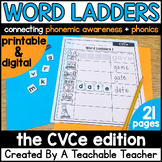 CVCe Word Ladders Kindergarten 1st Grade Word Chains CVCe 