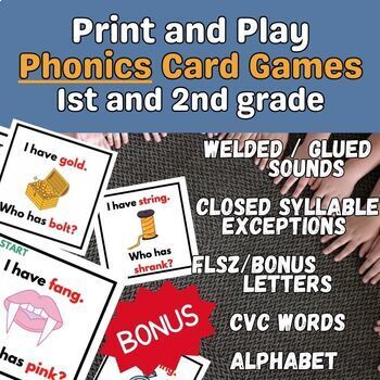 Preview of Bundle of 5 Card Games: Aligned w/ Fundations