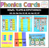 Phonics Cards: Vowel Digraphs & Diphthongs oo ou ow au aw 
