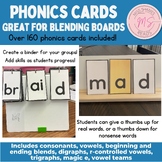 Phonics Cards for Blending Boards, Science of Reading, 3 P