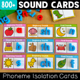Phonics Center - Sound Cards - Beginning, Medial, Final Sounds