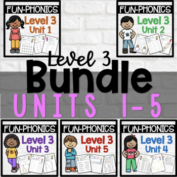 Preview of FUN Phonics Level 3 Units 1-5 BUNDLE