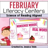 Phonics Centers February, Valentine's Day Literacy Activit