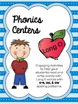 Preview of Long O Word Work:  Phonics Centers