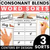 Phonics Centers by Design: Consonant Blends Word Sort Bundle